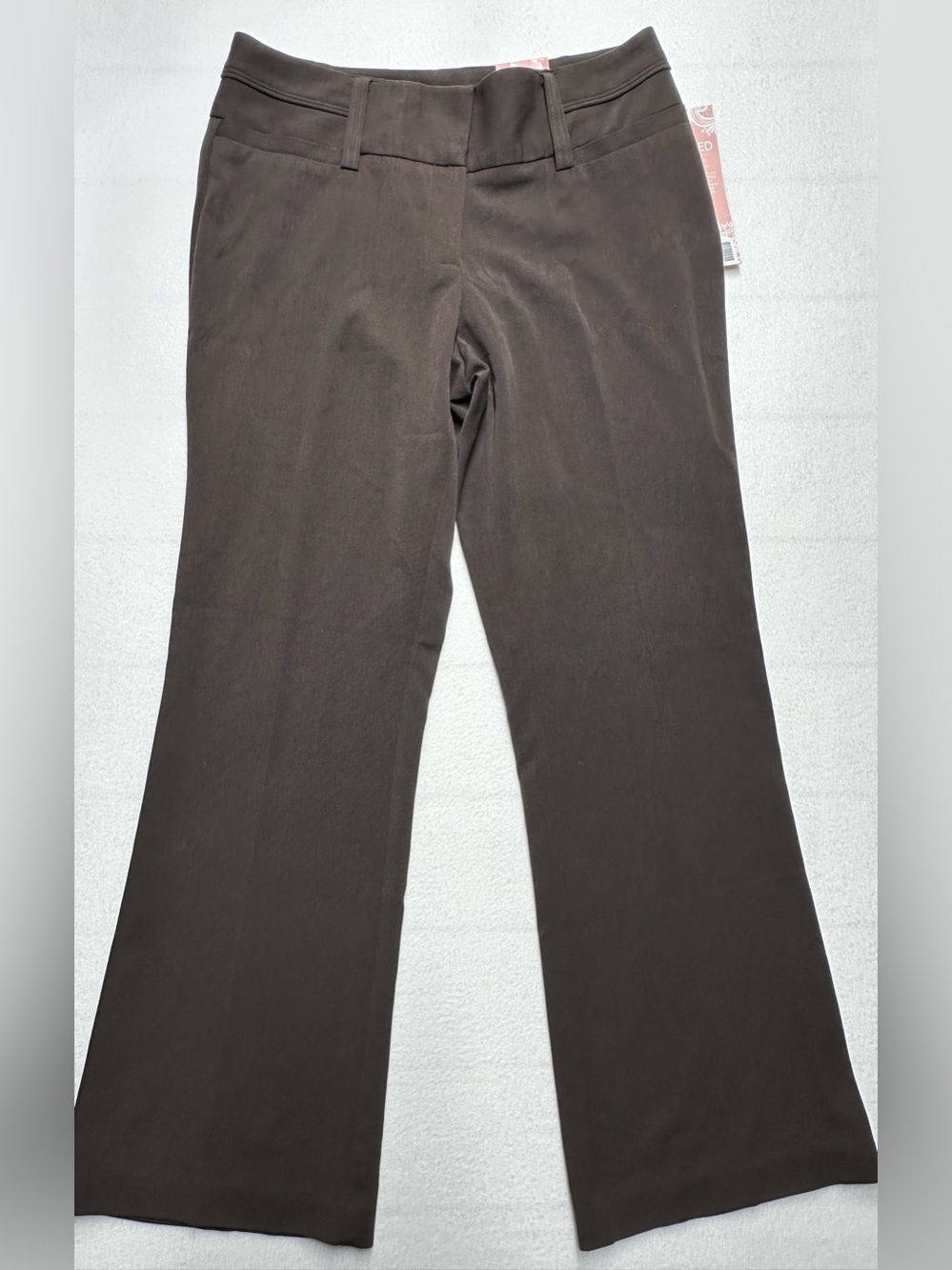 NWT Maurices Womens 7/8 Short Brown Stretch Flare Dress Pants Trousers
